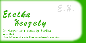 etelka weszely business card